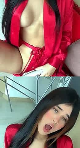 Busty curly brunette with big boobs fucks on couch