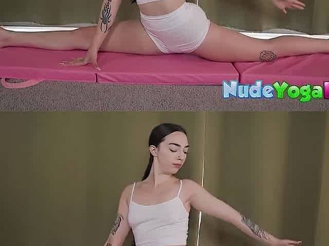 Large Booty Scarlett Rosewood Masturbate Whilst Performing Naked Yoga