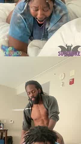 Black big beautiful woman take hard Knob