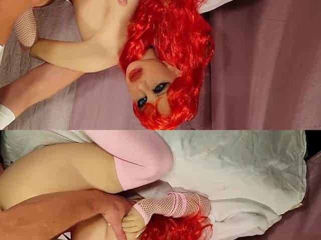 HAWT REDHEAD JAYNE SPUNK FLOW CUM ON BUTT DOGGYSTYLE HAWT SLINGSHOT SWIMSUIT 1080 Version