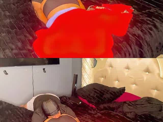 Sneaking and sniffing my roommates butt and unintentionally slides jock in
