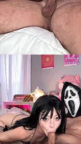 Petite Emo Beauty Gets Drilled by Hawt Ghostface ! Halloween Hookup