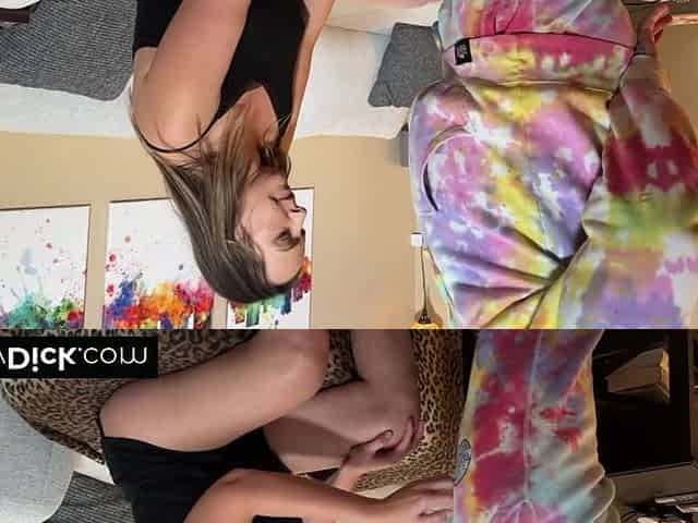 Applying Oil, She Mocks Its Tiny Dick Size, Stroking It with a Smirk