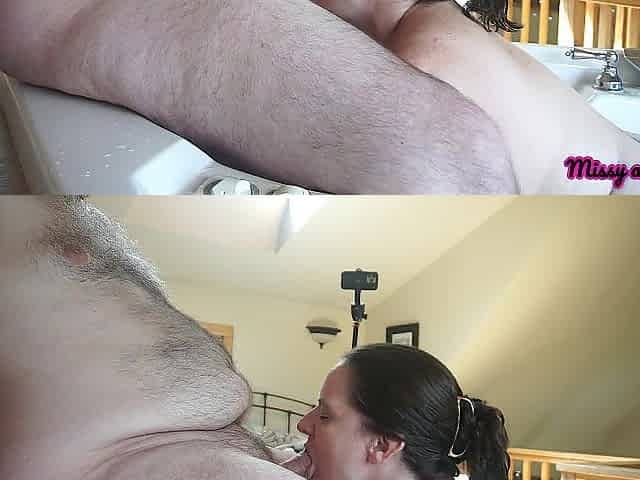 Thick mother I'd like to fuck Gobbles Up Husbands Uncut Weenie and Cum (Missy and George)