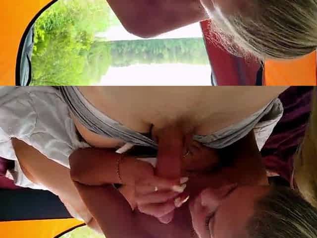 Sexy wife snatch and butt screwed outdoor cum inside butt