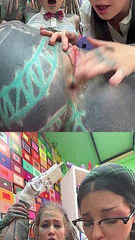 Tattoo Beauties get Anal drilled during the time that awaiting on a Pornset