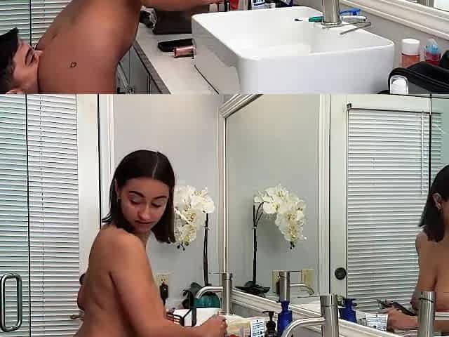 Big Natural Tits Stepsister Fucked While Doing Her Makeup