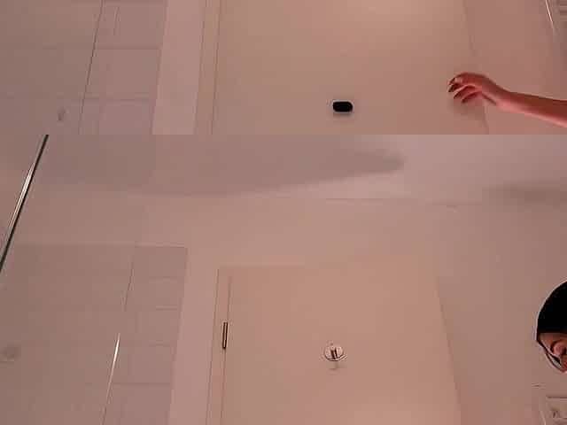 Sexy hot slender constricted cunt angel in the washroom prepares for night out in a pink cut mini petticoat