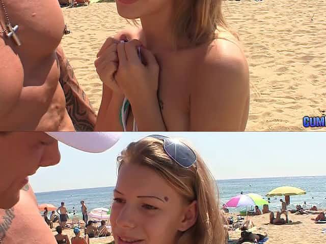 Her micro bikini turns him on to take home the hottie and fuck her