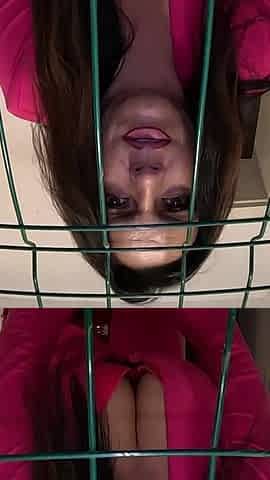 Spit & Domination in the Cage - Red Lingerie, Belt Play & Dirty POV Control 328