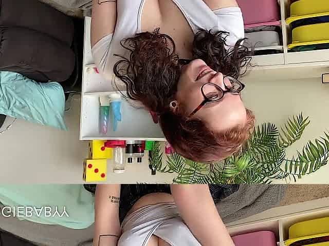 Schoolgirl Makes Nasty Clip for Sir - Pillow Humping, Vibrator BJ, Sex tool Banging - Veggiebabyy