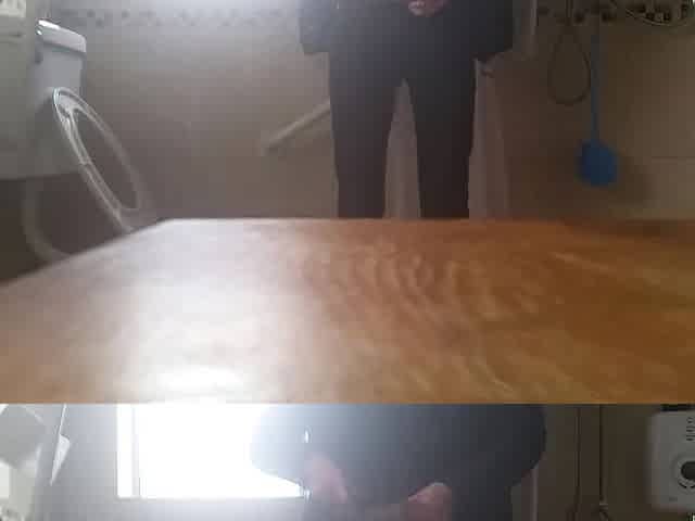 Very slim skinny male has a quick jerk off after coming home
