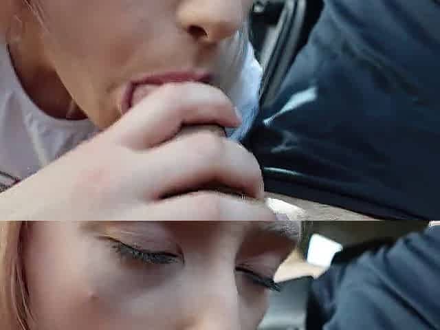 Hawt oral in car for taking her home