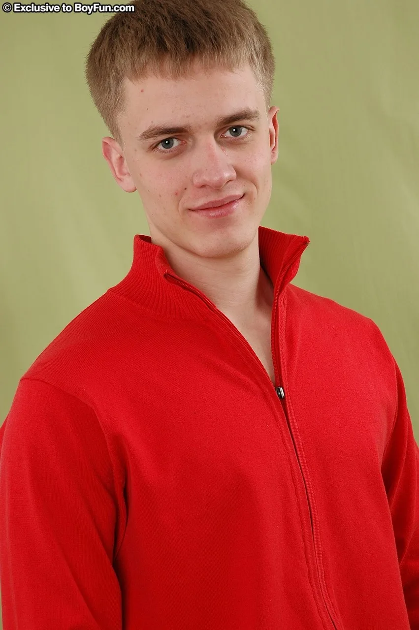 Young gay Thomas strips naked and masturbates while showing his uncut cock — A Closer Look
