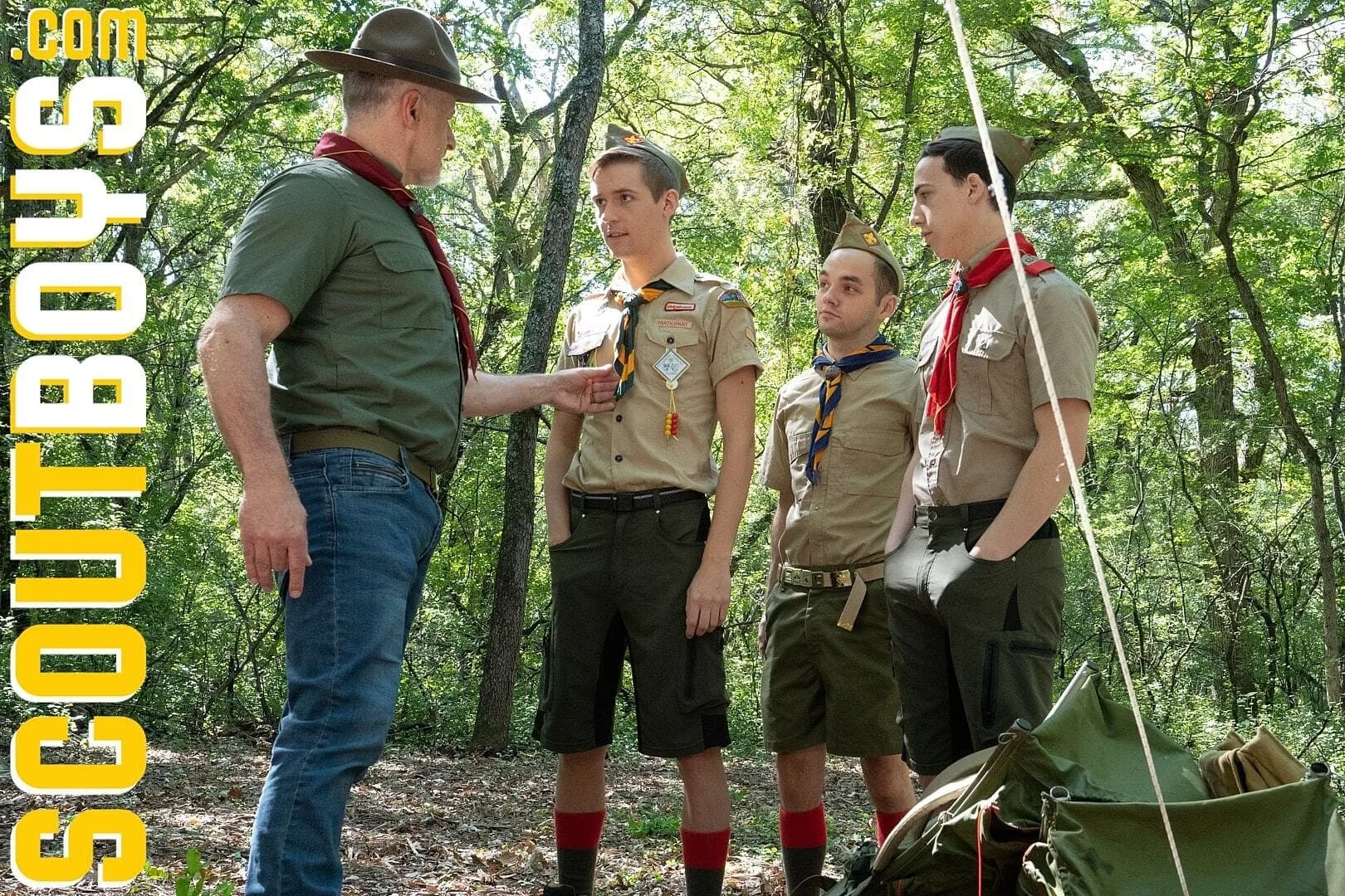 Featured: Master Smith teaches gay scouts Jack Bailey, Marcus & Troye how to fuck — Full Story