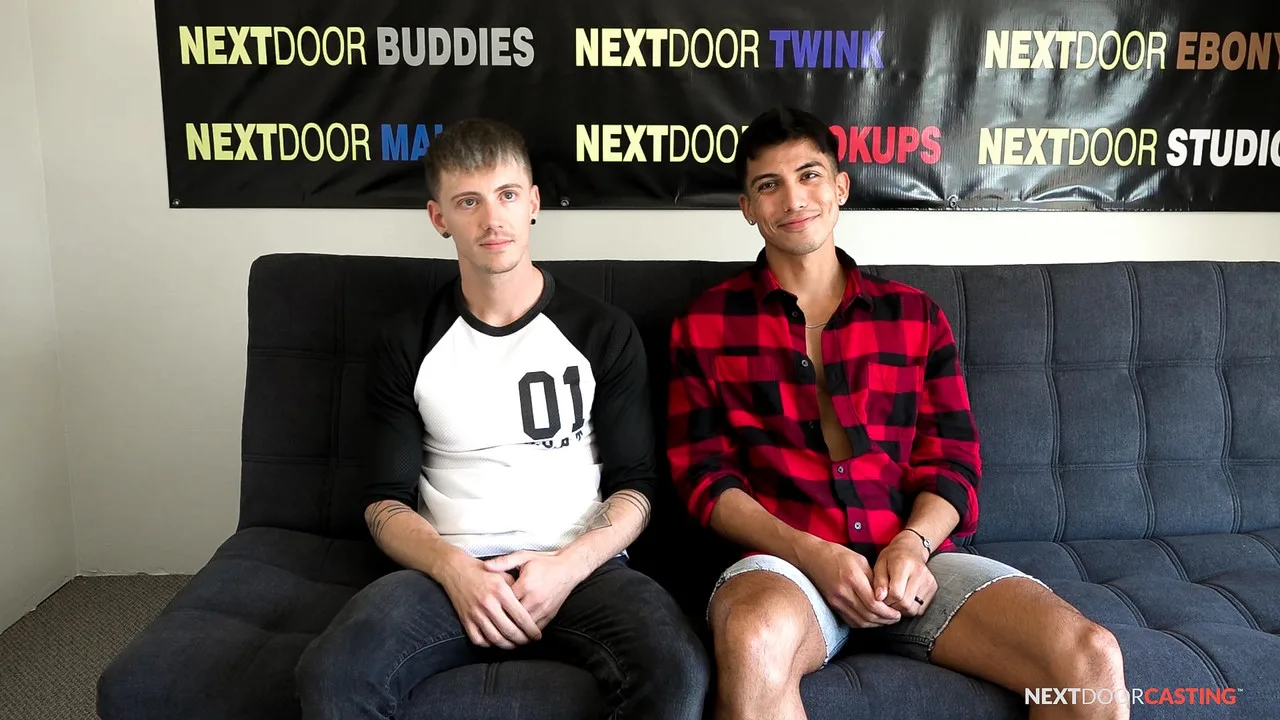 Dante Foxx and Romeo Foxx shed their clothes before sharing an intense physical encounter as two attractive gay men