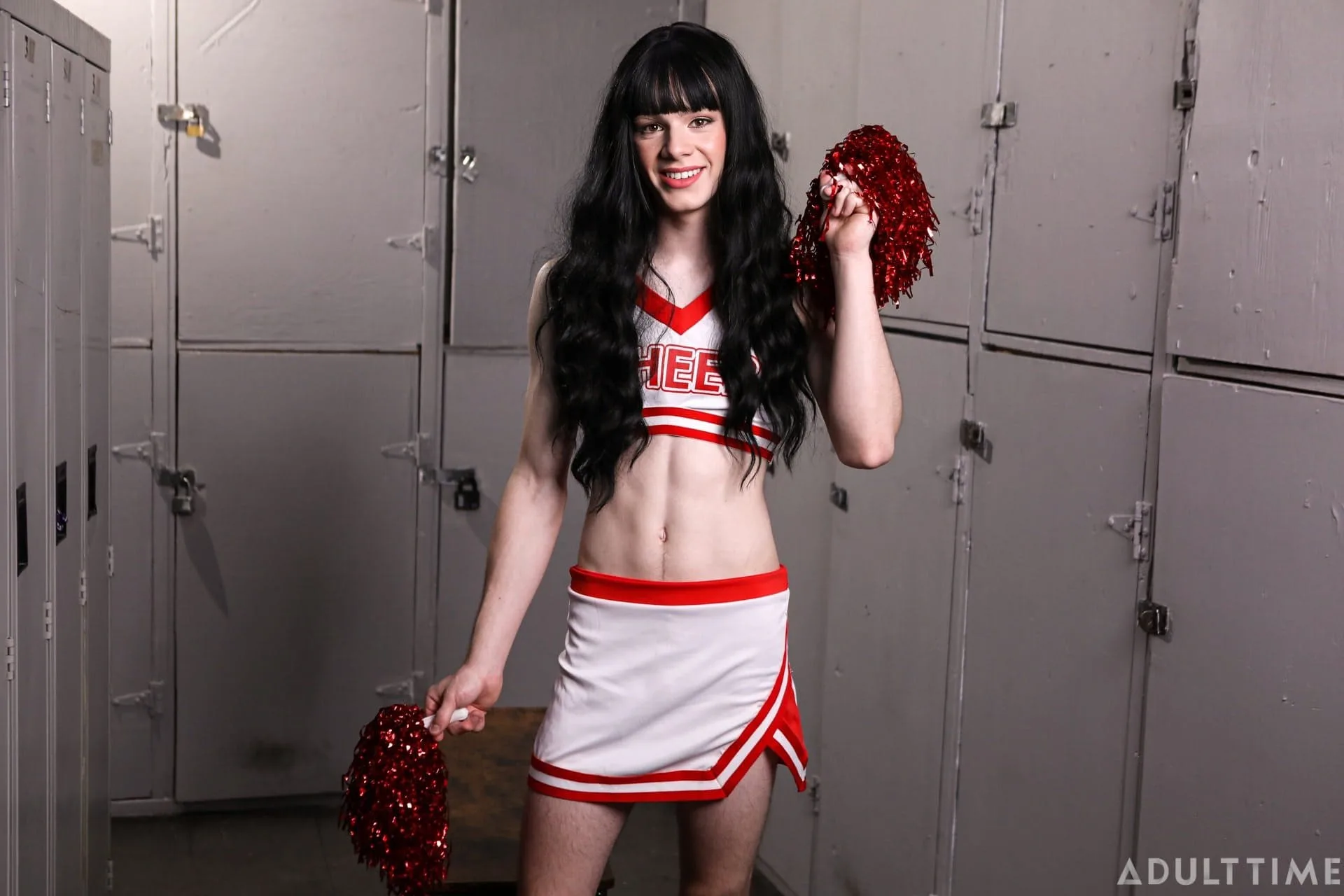 Now Showing: Transgender cheerleader Texas Twink has a wild anal threeway with gay hunks — Featured